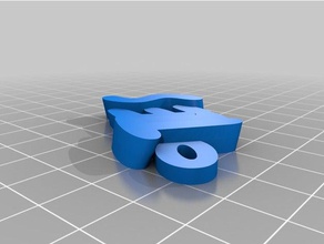 my customized iamburnys v2text ties keychains 3d print model - Mito3D
