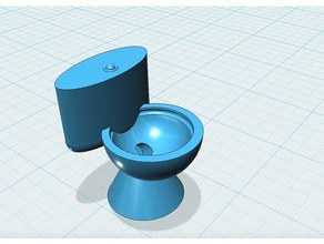 el inodoro 3d la impresión cuarto de baño 3d print model - Mito3D