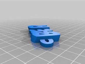 özelleştirilmiş iamburnys benim v2text ayı Anahtarlık 3d print model - Mito3D