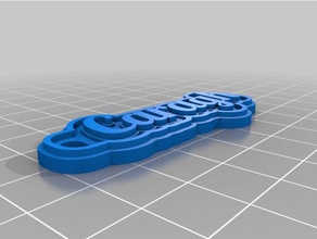 minha personalizado de várias linhas tag chaveiro caragh 2 chaveiros 3d print model - Mito3D
