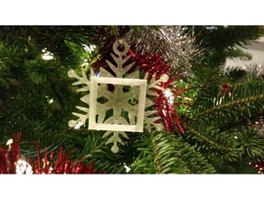 cornice decorazione di natale ornamento ornamenti vacanza vacanze orniment photo frame fiocco neve albero 3d print model - Mito3D
