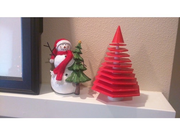 christmas tree decor customizable decoration holiday openscad ornament 3D print model - Mito3D