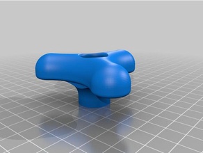 my customized smooth curvy star knob parts 3d print model - Mito3D