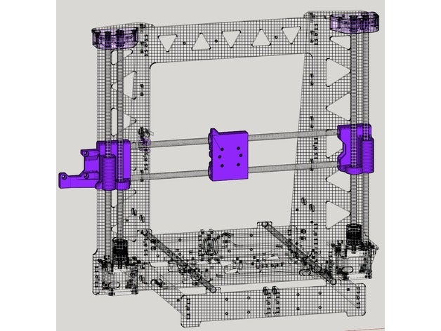 p3steel completa di cavalletto trasporto 3d la stampante parti prusa i3 rework acciaio 3D print model - Mito3D