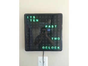 word clock 3d impressão 3d print model - Mito3D