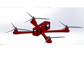 400 mm drone gerçek yarış rc araç fırçasız motor racer prototip solidworks 3d print model - Mito3D