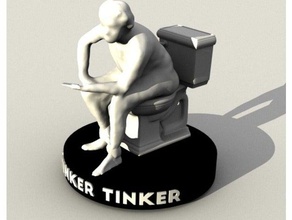 fetente tinker trofeo le scansioni repliche gioco telefono pooping servizi igienici 3d print model - Mito3D