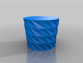 torcida polígono vaso t01 recipientes personalizado 3d print model - Mito3D