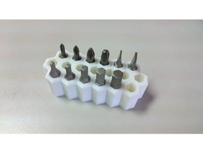 magnetic honeycomb hex bit box 635mm tool holders boxes screw 3d print model - Mito3D