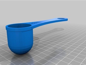 my customized measuring spoonscoop one two ended kitchen dining 3d print model - Mito3D