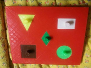 şekil oyun öncesi 2 öğrenme Daire elmas geometri okul dikdörtgen Kare toddler Üçgen 3d print model - Mito3D