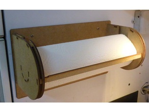 papertowel holder kitchen dining lasercut lasercutter laser cutter 3d print model - Mito3D