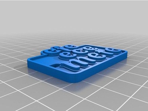 özelleştirilmiş çok satırlı etiket efeecemete benim Anahtarlık 3d print model - Mito3D