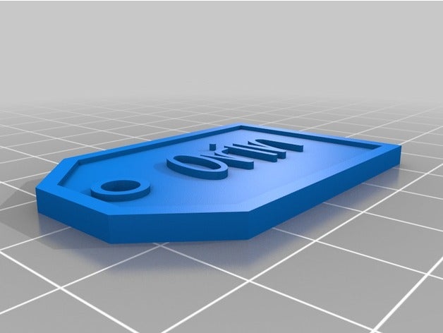 orin etiqueta de regalo signos logotipos personalizado 3D print model - Mito3D