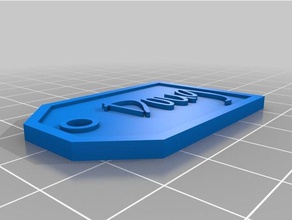 doug hediye etiketi işaretler logoları özelleştirilmiş 3d print model - Mito3D