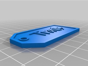 travis gift tag signs logos customized 3d print model - Mito3D