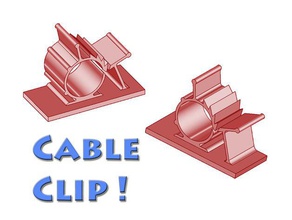 clip de cable organización guía soporte gestión cables lazo 3d print model - Mito3D