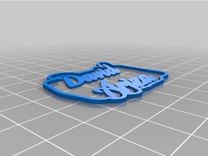 minha personalizado de várias linhas tag chaveiro borde chaveiros 3d print model - Mito3D