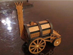 stephensons cohete los juguetes juegos el láser lasercut juguete la locomotora modelo de tren trenes del vapor 3d print model - Mito3D