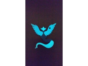 two color team mystic keyring keychains 3d print model - Mito3D