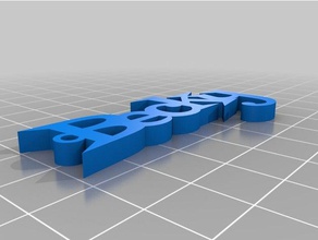 minha simples personalizado nomeado chaveiro chaveiros 3d print model - Mito3D