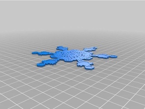 fiocco di neve 1 interattiva art personalizzato 3d print model - Mito3D