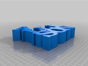 my customized variable word sculpture sculptures 3d print model - Mito3D