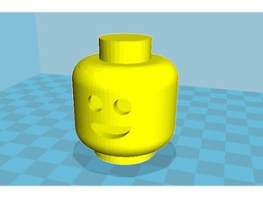 leere minifig jumbo-snap-zusammen Gesicht 3d drucken 3d print model - Mito3D