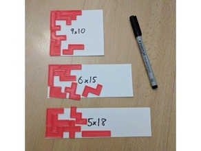 customizable pentominoes puzzles 3d print model - Mito3D