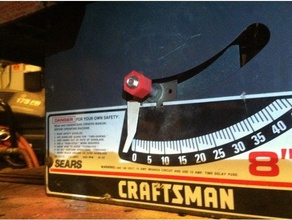 craftsman table saw handle upgrade 95mm 38 shaft tools 3d print model - Mito3D