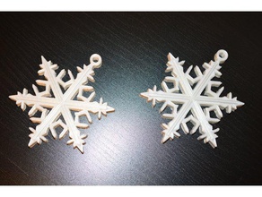 snowflake ornament earring 3d printing christmas decorations ornaments earrings snowflakes snow flake xmas tree decoration 3d print model - Mito3D