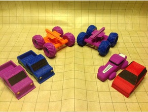 mini monster truckcarsmart suspensão remix brinquedos jogos remixchallenge 4x4 monstros 3d print model - Mito3D