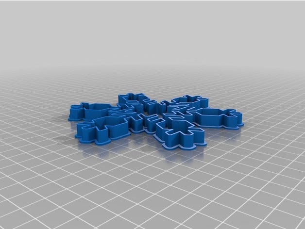 snowflake cutter ab 1 kitchen dining customized 3D print model - Mito3D