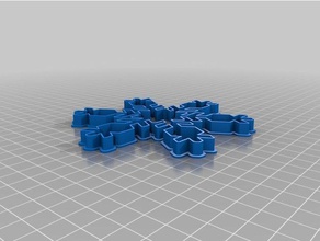 snowflake cutter ab 1 kitchen dining customized 3d print model - Mito3D