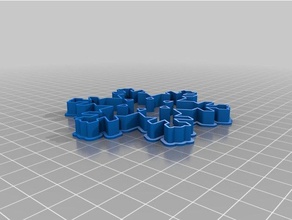 snowflake cutter ab 3 kitchen dining customized 3d print model - Mito3D