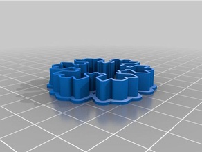 snowflake cutter ab 4 kitchen dining customized 3d print model - Mito3D