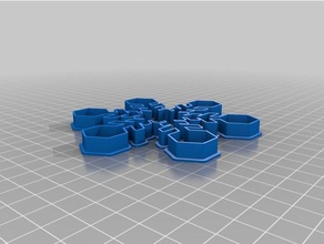 snowflake cutter ab 5 kitchen dining customized 3d print model - Mito3D