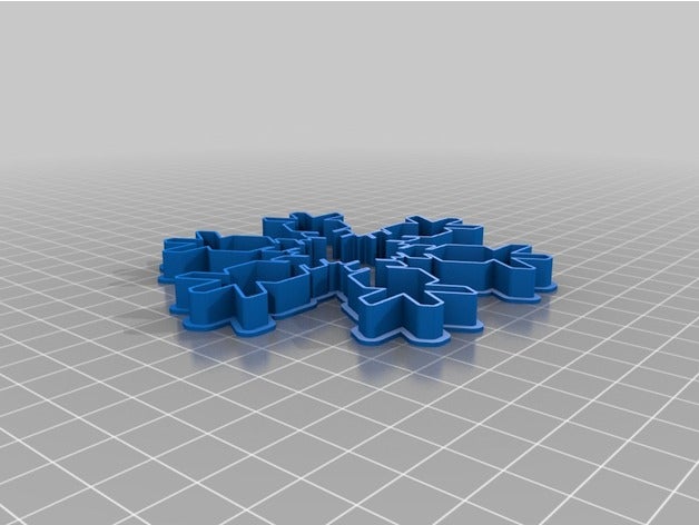 snowflake cutter ab 6 kitchen dining customized 3D print model - Mito3D