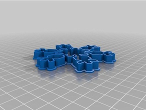 snowflake cutter ab 7 kitchen dining customized 3d print model - Mito3D