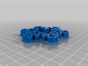 snowflake cutter ab 12 kitchen dining customized 3d print model - Mito3D