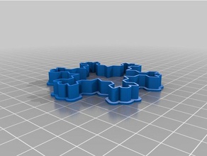 snowflake cutter ab 13 kitchen dining customized 3d print model - Mito3D