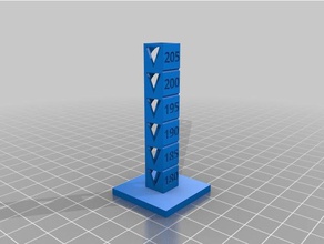 hatchbox temp test2 3d printing tests customized 3d print model - Mito3D