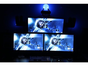 el soporte del monitor, altavoz de montaje la oficina decoración decorativos industrial monitor steampunk 3d print model - Mito3D