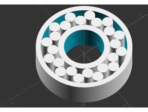 cageless roulement à rouleaux ingénierie 3d print model - Mito3D