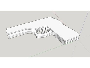 pistolet &agrave &eacutelastique Gummi band Pistole mechanisch ist Spielzeug 3d print model - Mito3D