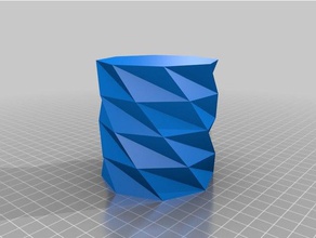 mon personnalisés tordu polygone vase les conteneurs 3d print model - Mito3D