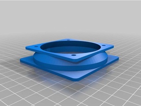 mi personalizados parametrizable cualquier tamaño, tamaño de la fan adaptador colector tubo ángulo 3d impresión 3d print model - Mito3D