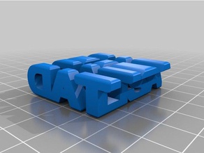 tad lisa dois palavra escultura esculturas personalizado 3d print model - Mito3D