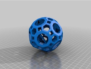 cutout truncated icosidedecahedron math art customized 3d print model - Mito3D