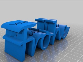 frohe weihnachten i segni loghi 3dlettering 3d print model - Mito3D